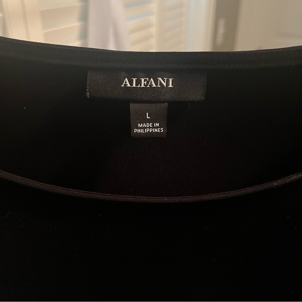 Alfani Black 3/4 Sleeve Top - Picture 3 of 3
